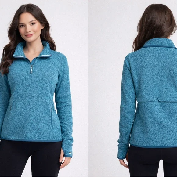 Lululemon Teal Half-Zip Pullover | Kids Large | Fits Petite Women Size XS - Picture 1 of 11